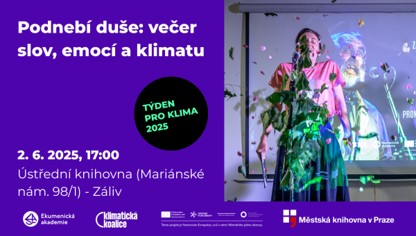 Podnebí duše: večer slov, emocí a klimatu